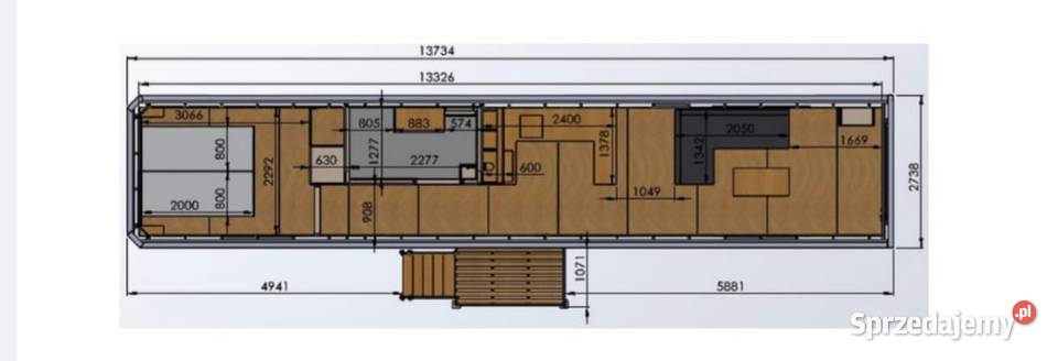 Dom mobilny na bazie naczepy TIR Łebieńska Huta