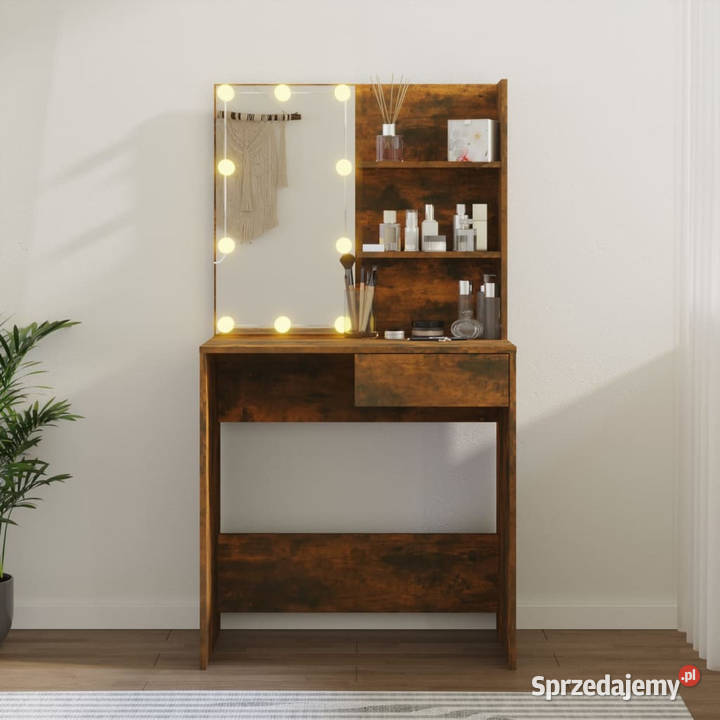 Toaletka z LED brązowy dąb 745x40x141 WM820483 Warszawa