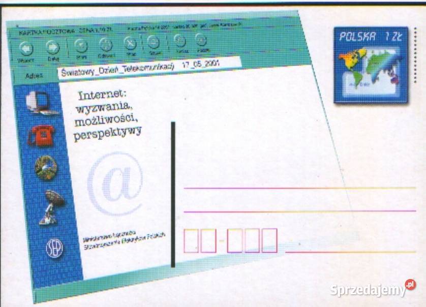 Kart okol Światowy Dzien Telekomunikacji 2001 Gliwice