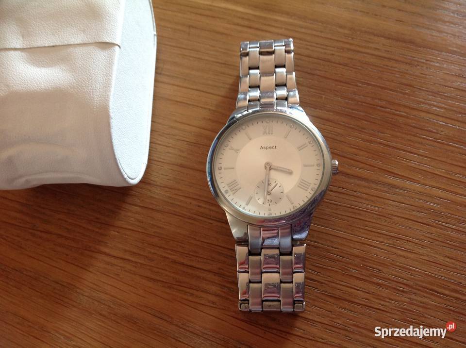 Zegarek Męski Srebrny Aspect Bransoleta Nowa Sól