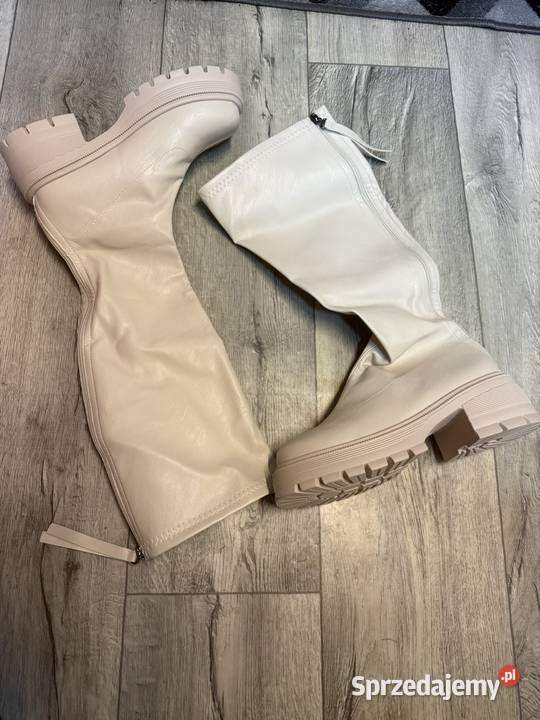 4041 Traperowe kozaki na platformie na szeroką inna Kraków sprzedam