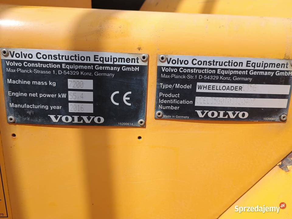 Volvo L35G L30 2016r ładowarka śląskie Żywiec