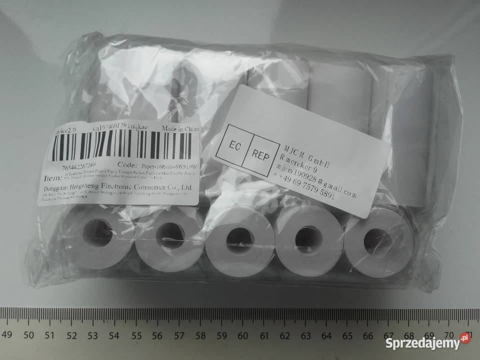 Rolki do mini drukarki termicznej 57mm x 25 x Bydgoszcz