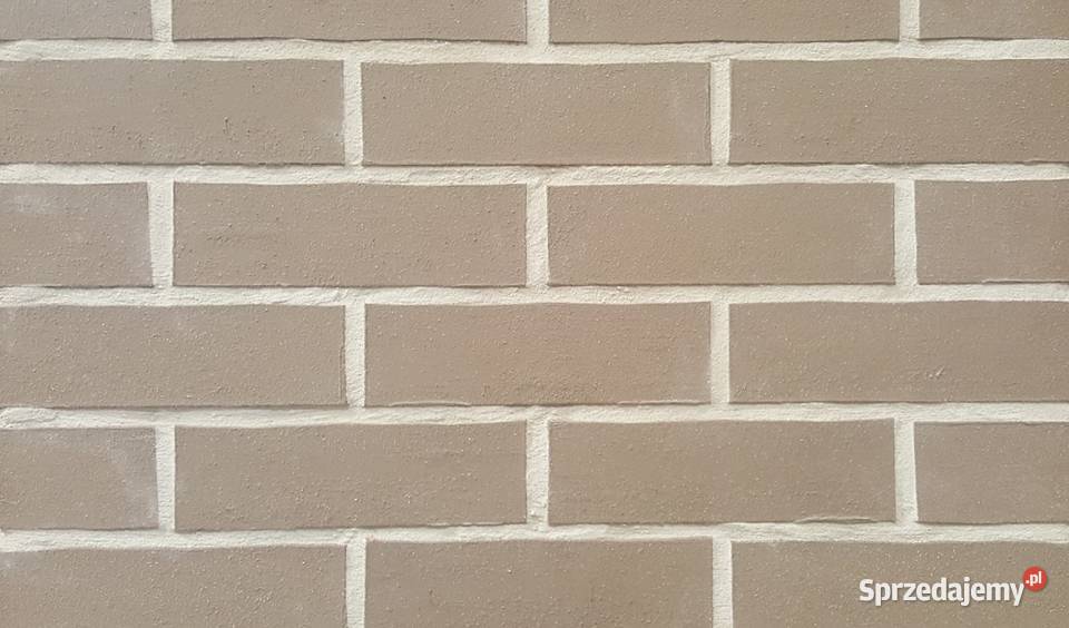 Płytka elewacyjna klinkierowa szara beżowa NF Baranowo