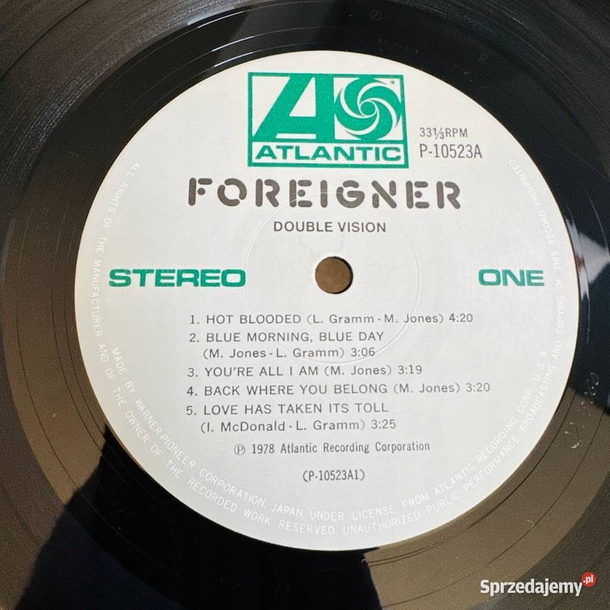 Foreigner Double vision NMEX Japan Obi LP 1978 pomorskie