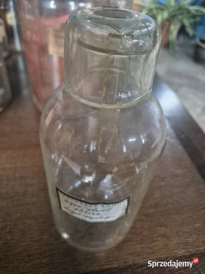 Butelka apteczna aqua destilata Antyki, Sztuka, Kolekcje opolskie Ścibórz