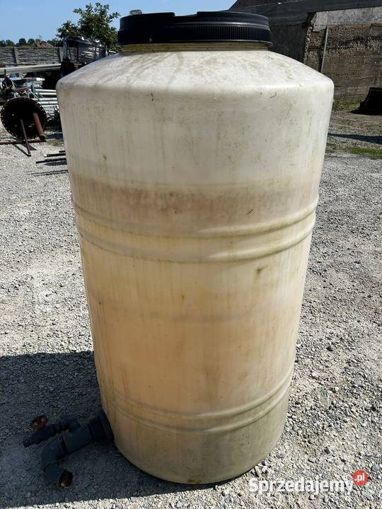 Plastikowa beczka biała 500l 130 x75 pojemnik Bzinica Nowa