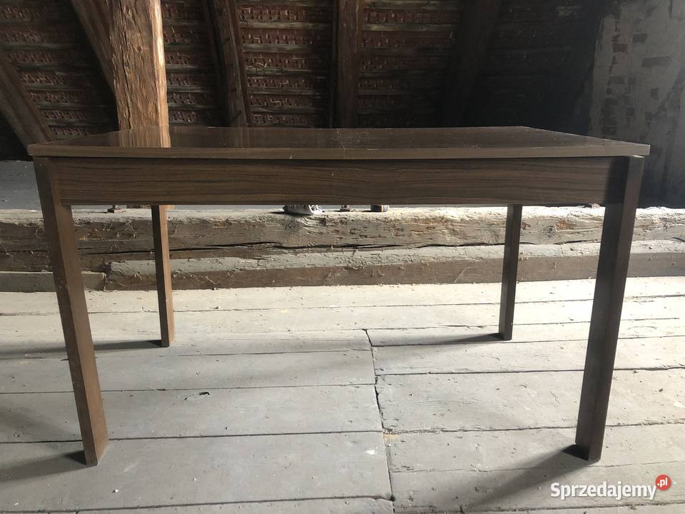 Stół ława stoli rozkładany ciemnobrązowy 75 x 72cm Byczyna