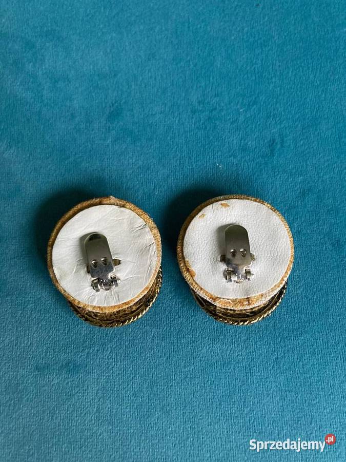 Nowe beżowe złote klipsy do butów vintage USA Nisko sprzedam