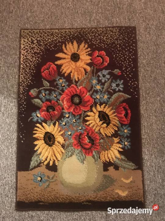 Kilim piękny z motywem kwiatowym mazowieckie