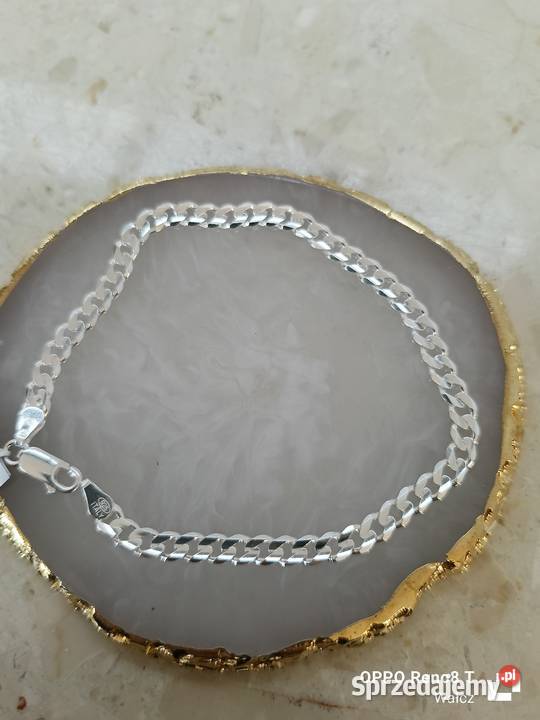 Srebrna Nowa bransoletka dł21pr925 srebro