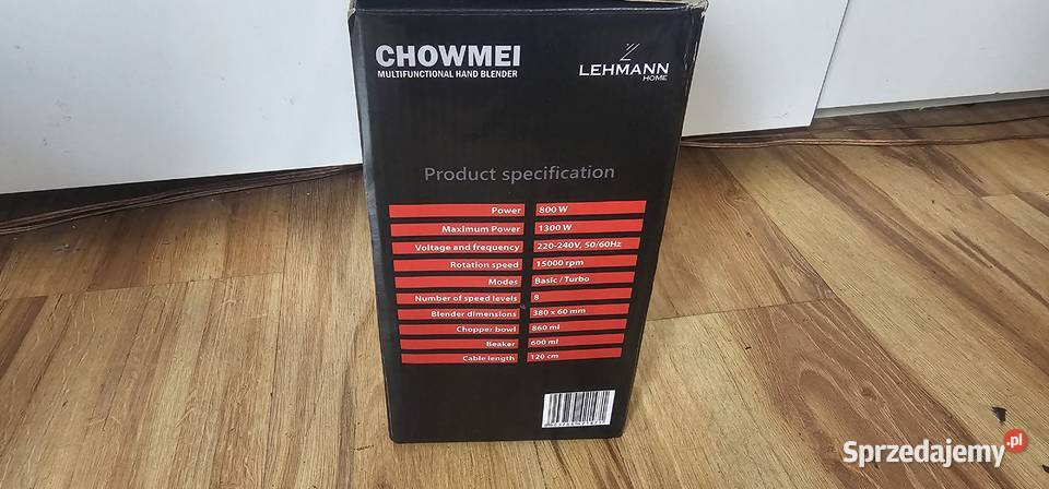 Blender ręczny Lehmann CHOWMEI 1200 W srebrny Szprotawa