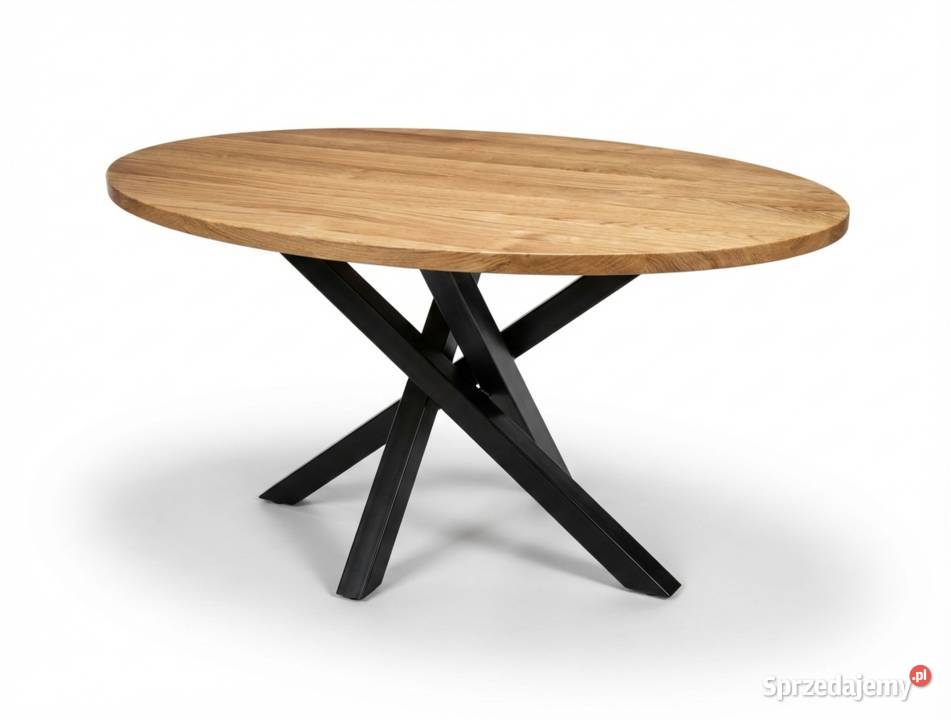 Unikalny stolik kawowy blat dębowy ręcznie Mińsk Mazowiecki