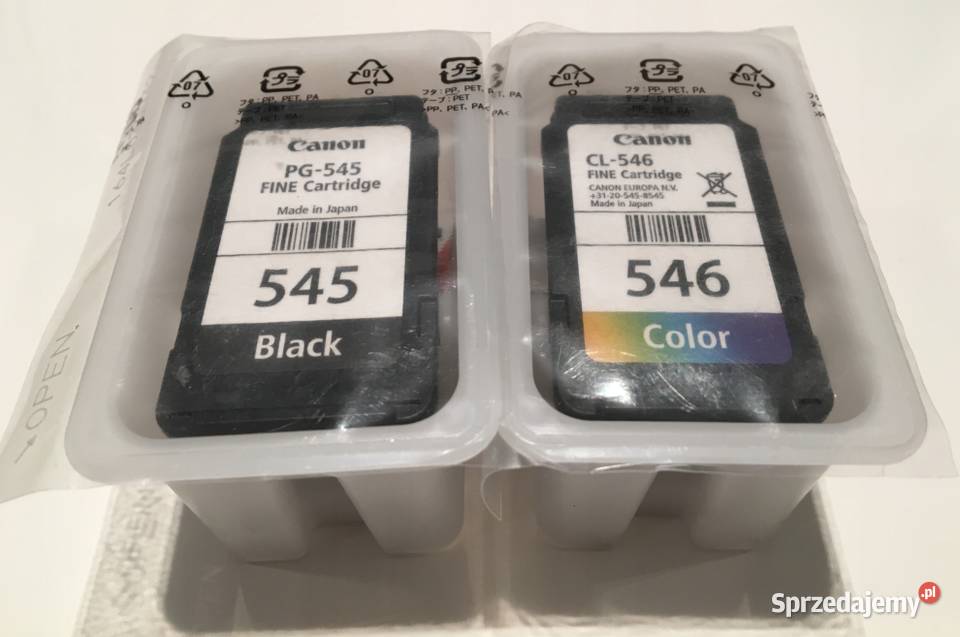 Dwa nowe oryginalne tusze CANON PG545 czarny sprzedam