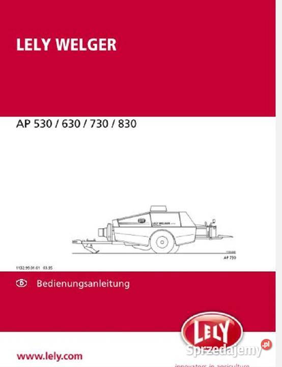 Welger AP530 630 730 830 prasa instrukcja