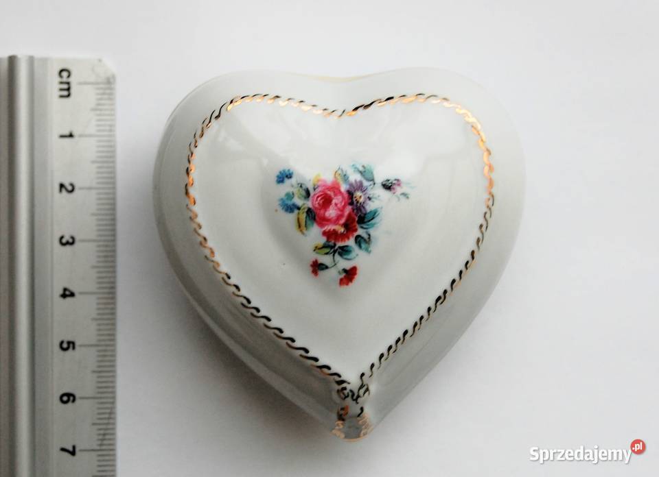 Puzderko szkatułka serce porcelana Ćmielów wielokolorowy Lublin