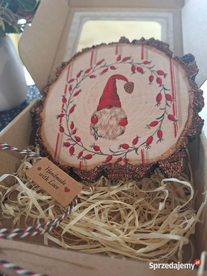 Obrazek na drewnie malowanypodstawka