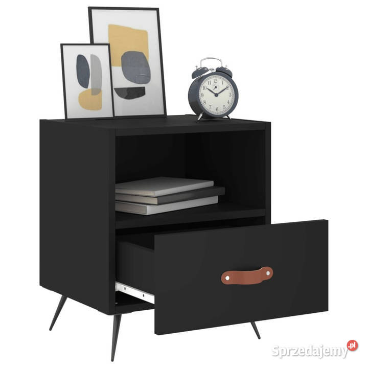 Szafki nocne 2 czarne 40x35x475 WM827375 Warszawa