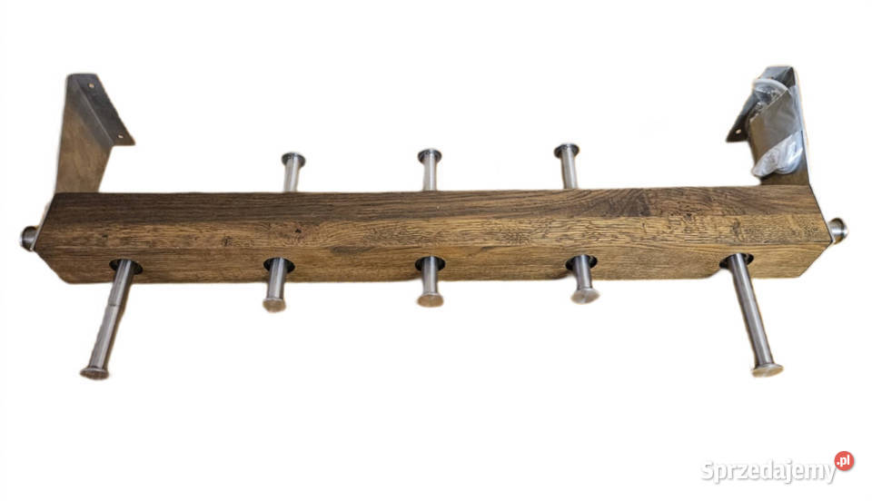 Dębowy wieszak ścienny WYSYWANE HACZYKI tulejki sprzedam