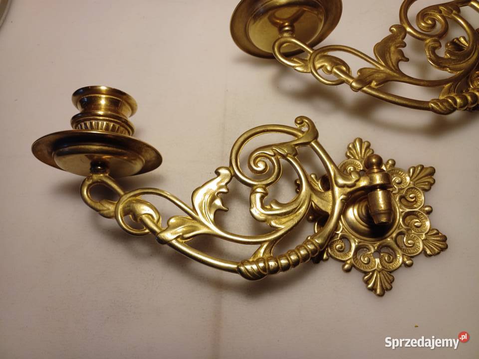 Komlet dwóch pięknych świeczników do pianina Poznań