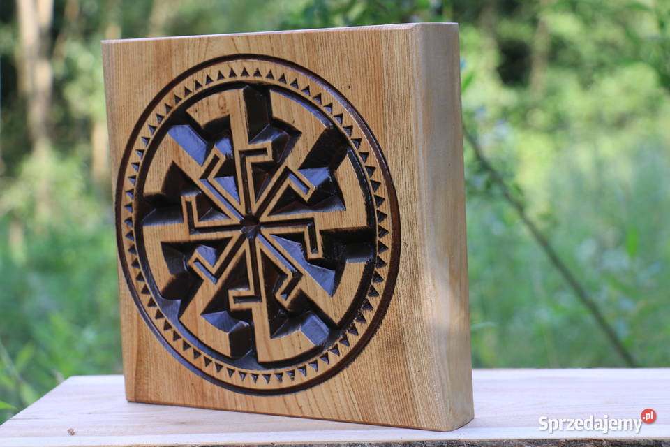 Statuetka Drewniana Swarzyca Ręce Boga Kołowrót podkarpackie Jasienica Rosielna