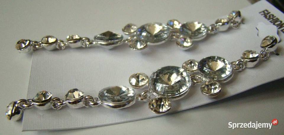 Kolczyki wiszące cyrkonie Kolczyki Łódź