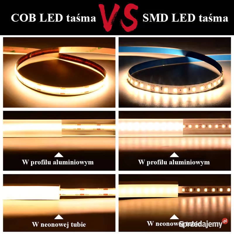 Taśma LED COB 4000k 5m mazowieckie Warszawa