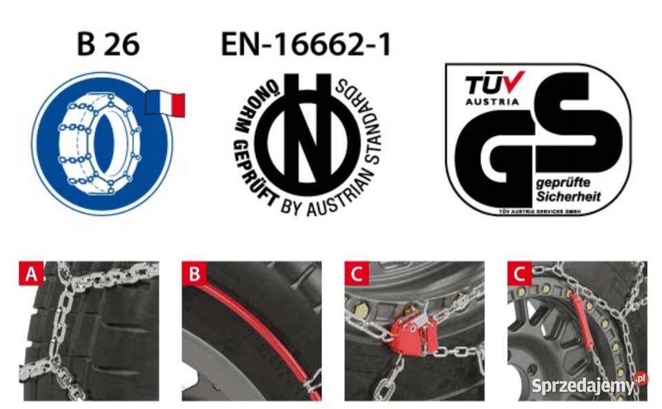 Łańcuchy śniegowe na koła SUV VAN BUS 4x4 Pawłowice