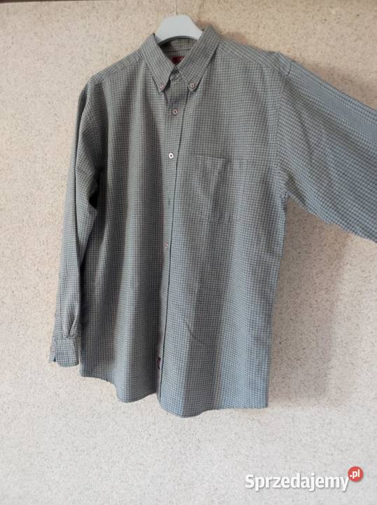 wizytowa męska koszula w kratkę bawełniana na Kielce