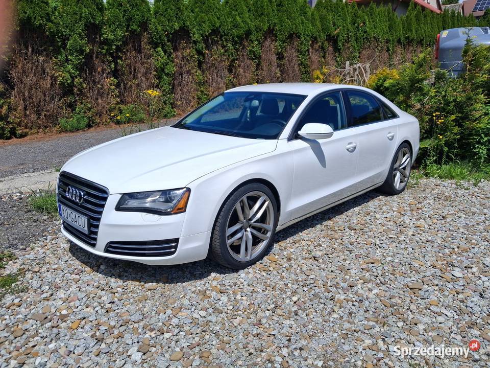 Audi A8 42 TDI D4 biala chip 400 bogata masaże elektrochrom. lusterka boczne Rabka-Zdrój