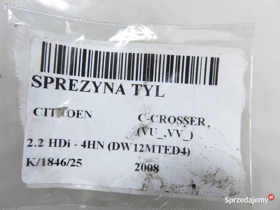 SPRĘŻYNY TYŁ CITROEN CCROSSER 22 HDi osobowe małopolskie