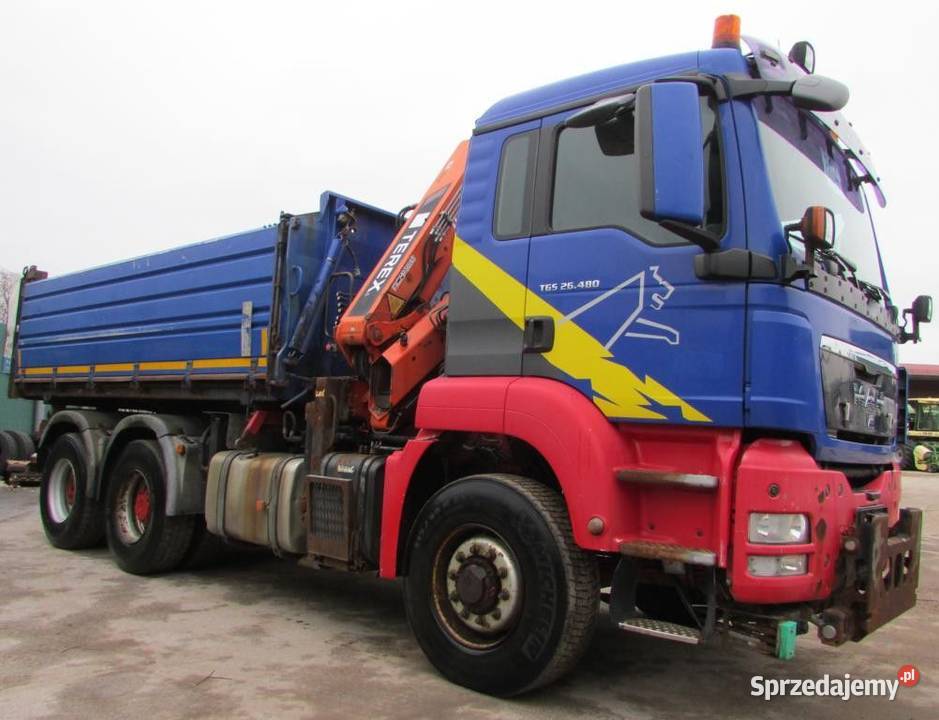 Wywrotka 6x6 z dzwigiem MAN Tgs