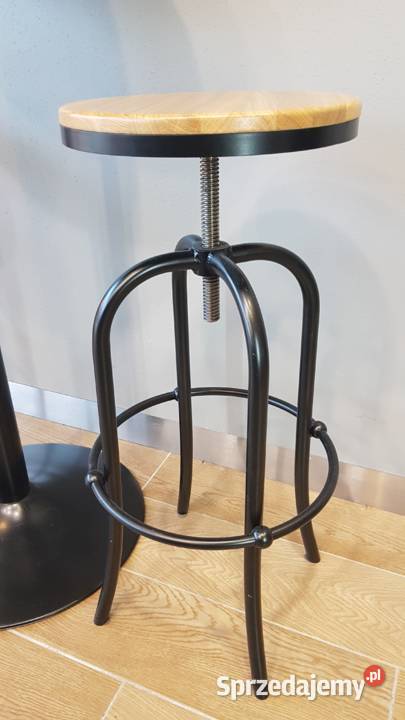Hokery metalowe z drewnem dębowym stoły z pomorskie Gdańsk