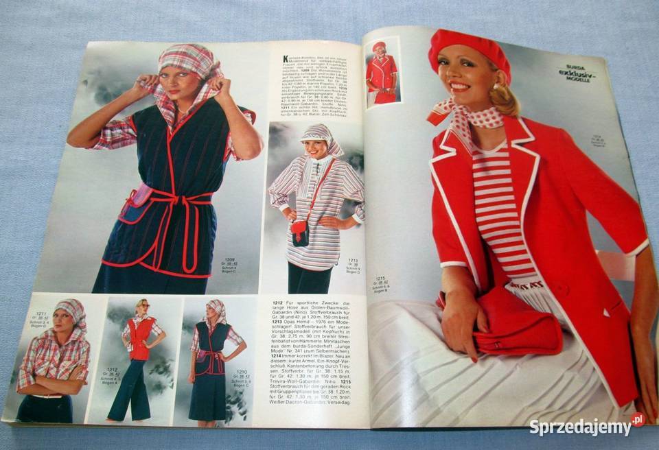Burda International WiosnaLato 1976 moda szycie Skępe