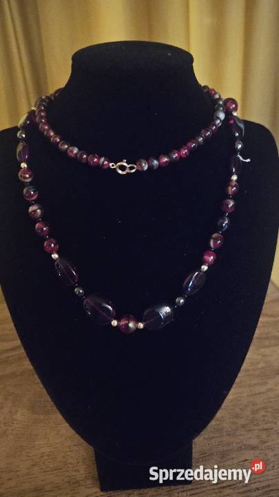 Naszyjnik z Agatów półszlachetnych na szczęście Dla kobiet śląskie sprzedam