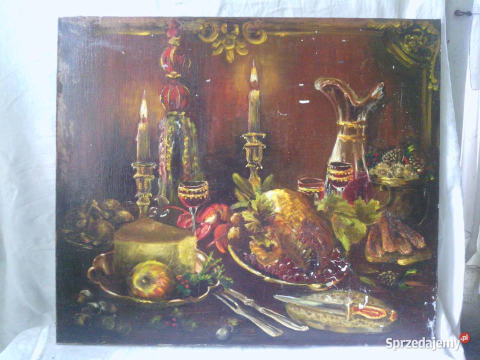 Obraz olejny martwa natura Lublin