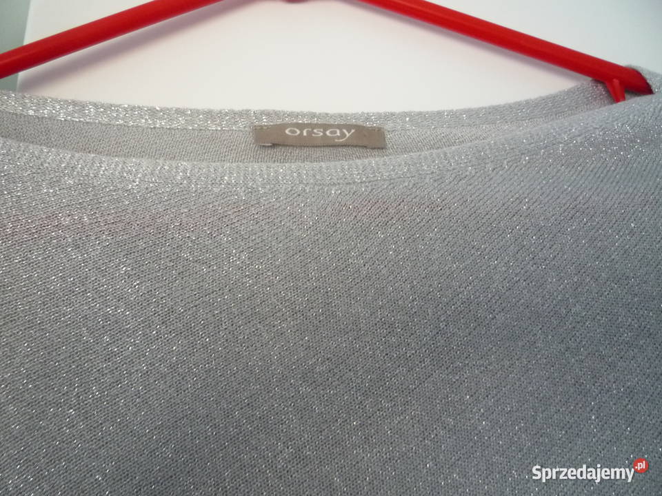 Orsay 38M 40L Bluzka oversize Szara ze srebrną Rozmiar 38(M) Bluzki i koszule Szczecin sprzedam