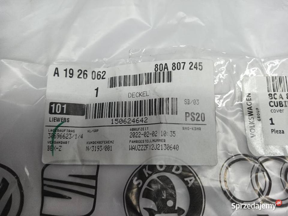 KRATKA ZDERZAKA LEWA AUDI Q5 II S LINE 80A807245 osobowe