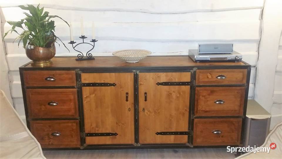 Szafka LoftKomoda industrialna RTVLoftMeble 90cm Szafy, regały, półki Warszawa