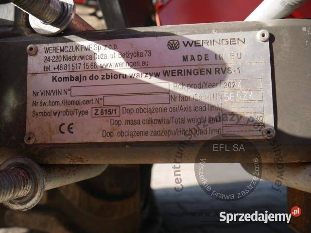 Kombajn do zbioru warzyw Weringen RVS1 Z8151 Magnice