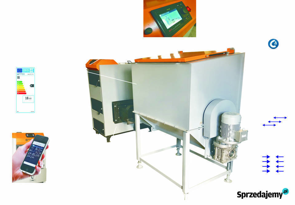Kocioł co Biowarmer 26kW automat zrębki trociny Nowy Targ