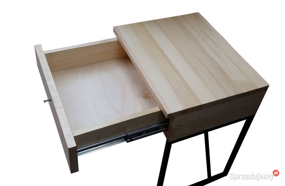 Konsola czarna loft dąb lity 90cm Konsole Radomsko sprzedam