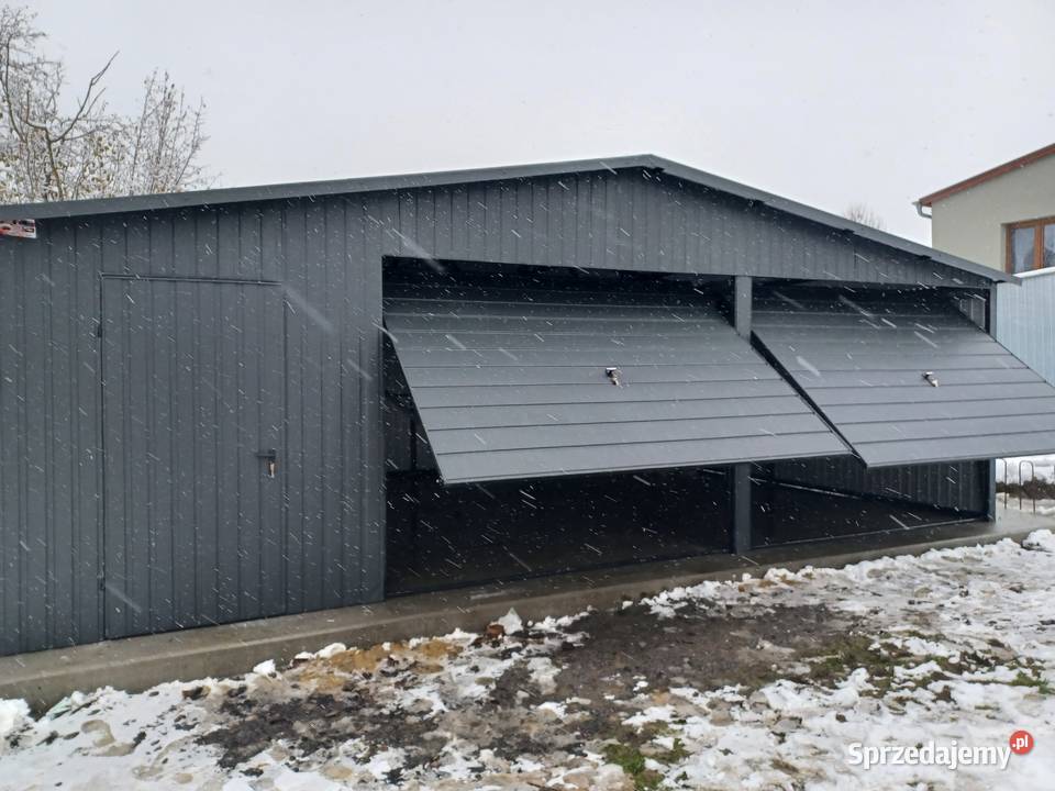 Garaż Blaszany GRAFITOWY 9x6 Wiaty Hale Romstal zachodniopomorskie Kamień Pomorski