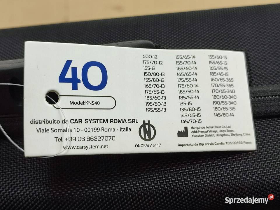 ŁAŃCUCHY ŚNIEGOWE 1 PARA CITROEN KNS40 12 15 Pozostałe