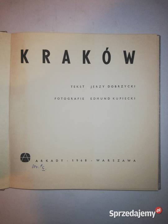 Stary przewodnik Krakowie 1968rmapa Krakowa