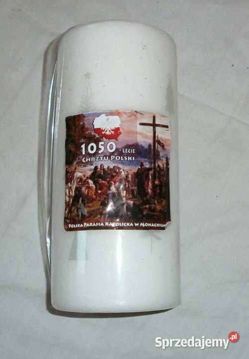 Świeca Pamiątkowa 2knotowa Rocznica Chrztu Kraków
