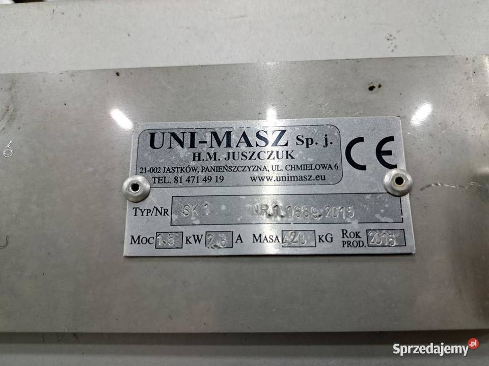 kładarka do kartonów z klejeniem UNIMASZ SK1 Produkcja mazowieckie Warszawa