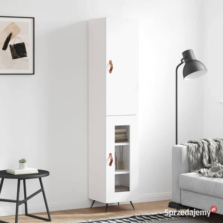 Wysoka szafka biała 345x34x180 materiał Pozostałe Warszawa
