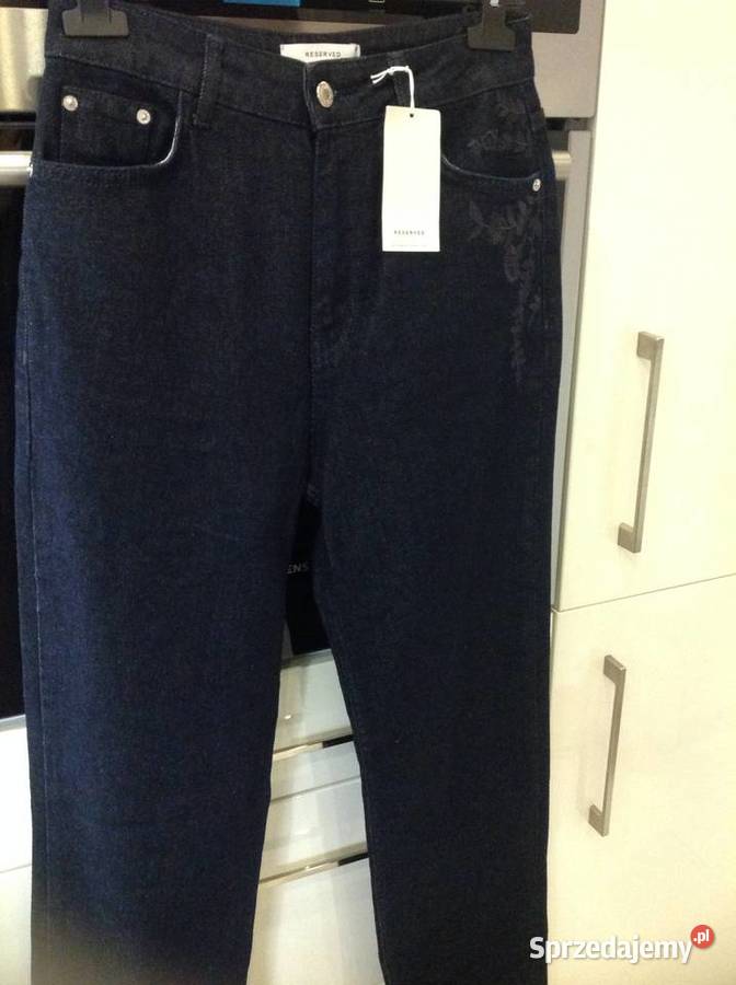 Spodnie Jeans Granatowe Damskie Reserved M Nowe niebieski Spodnie lubuskie Nowa Sól