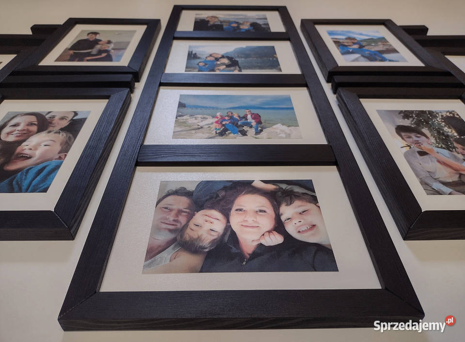 Drewniana Multirama Ramka na 10 zdjęć 15X21 Ramki i ramy Wrocław